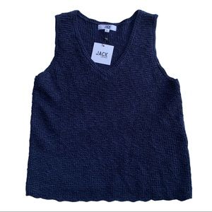 Jack by BB Dakota Navy Sleeveless Sweater Large